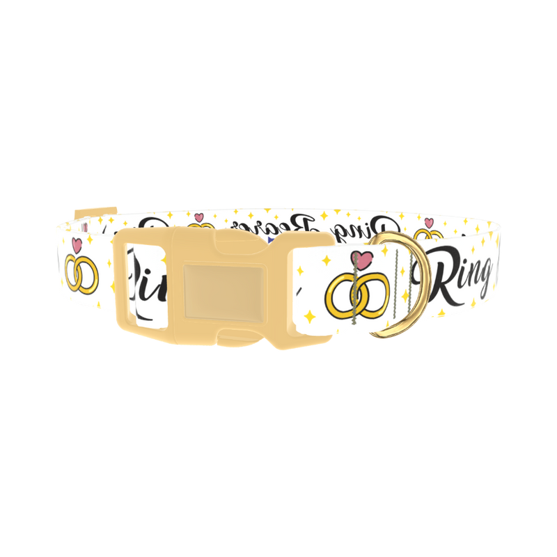 Wedding Ring Dog Collar - plastic gold
