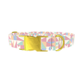 Geometric Pastel Dog Collar - metal gold