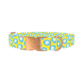 Blue Daisy Easter Egg Dog Collar - metal rose gold