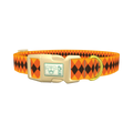 Halloween Rhombus Dog Collar - plastic gold