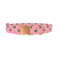 Christmas Candy Cane Dog Collar - metal rose gold