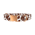 Cow Print Dog Collar - metal rose gold