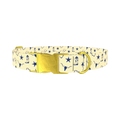 Cowboy Western Heart Dog Collar - metal gold