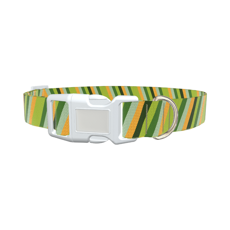 Geometric Diagonal Dog Collar - plastic rose gold