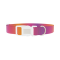 Gradient Pattern Dog Collar - plastic silver