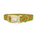 Hot Dog Pattern Dog Collar - plastic gold