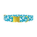 White Dove Pattern Dog Collar - metal gold