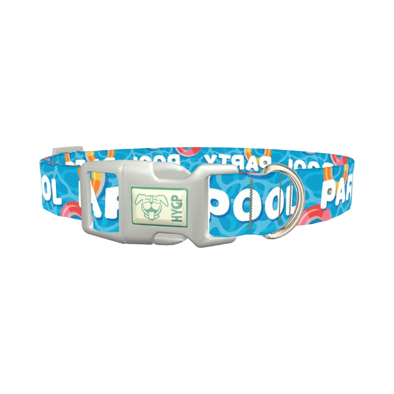 Pool Party Dog Collar - plastic silver