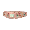 Christmas Poinsettia Dog Collar - plastic rose gold
