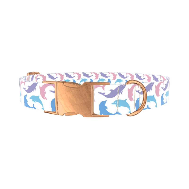 Pastel Dolphin Dog Collar