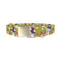 Whimsical Mushroom Dog Collar - metal silver