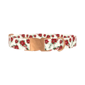 Festive Poinsettia Dog Collar - metal rose gold