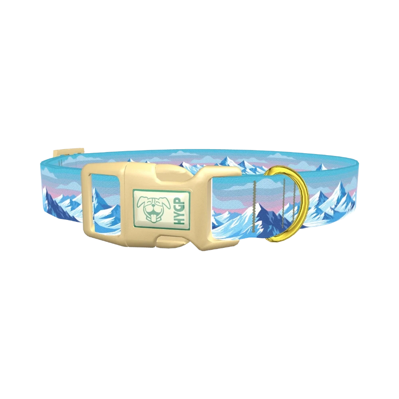 Arctic Mountain Dog Collar - plastic gold