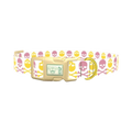 Multicolor Skull Dog Collar - plastic gold