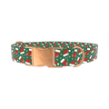Festive Santa Hat Dog Collar - metal rose gold