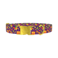 Mardi Gras Celebration Dog Collar - metal gold