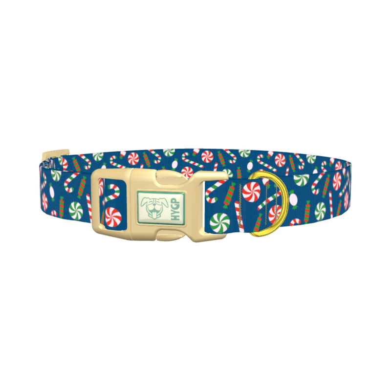 Christmas Sweets Dog Collar - plastic gold