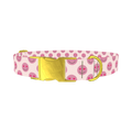 Heart Eyes Emoji Dog Collar - metal gold