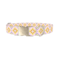 Pastel Geometric Dog Collar - metal silver