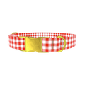 Geometric Plaid Dog Collar - metal rose gold