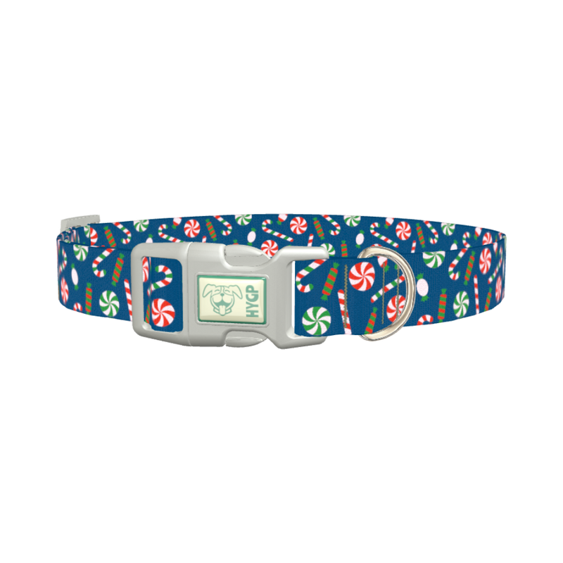 Christmas Sweets Dog Collar - plastic silver
