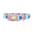 Patriotic Bowtie Dog Collar - plastic rose gold