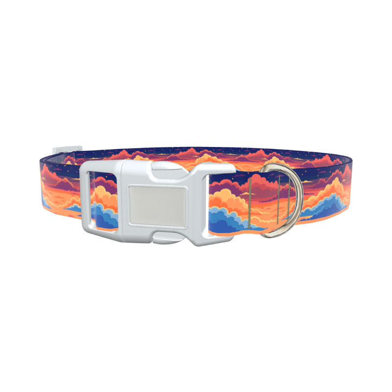 Sunset Cloud Dog Collar - plastic gold