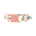 Wedding Ring Dog Collar - plastic rose gold