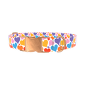 Multicolor Heart Dog Collar - metal silver