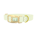 Green Polka Dot Dog Collar - plastic gold