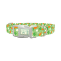 Carrot Floral Dog Collar - plastic silver