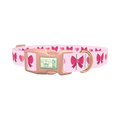 Heart Ribbon Dog Collar - plastic rose gold