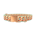 Rose Gold Chain Dog Collar - metal rose gold