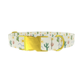 Sunny Cactus Dog Collar - metal rose gold