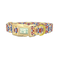 Multicolor Tie Dye Dog Collar - plastic gold
