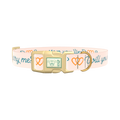 Phrase Heart Dog Collar - plastic silver