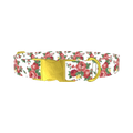 Pink Rose Garden Dog Collar - metal gold