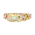 Mushroom and Daisy Dog Collar - plastic gold