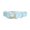 Blue Gradient Dog Collar - plastic silver