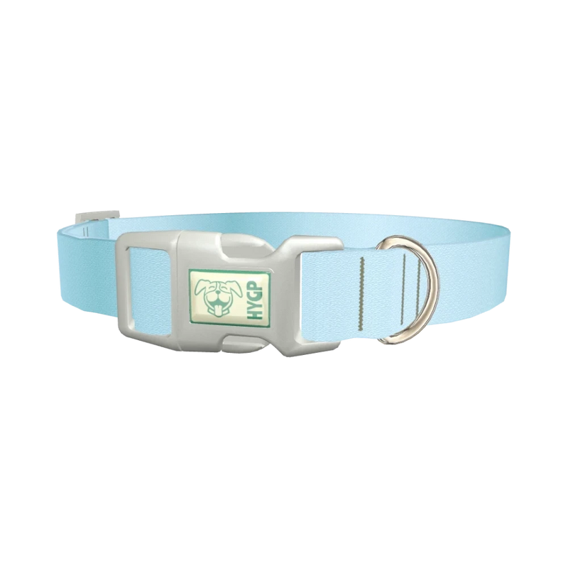 Blue Gradient Dog Collar - plastic silver