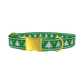 Christmas Knitted Tree Dog Collar - metal gold