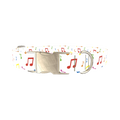 Music Note Dog Collar - metal silver