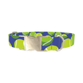 Tennis Ball Dog Collar - metal silver