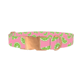Pink Citrus Dog Collar - metal rose gold