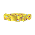 Cheese Pattern Dog Collar - metal gold