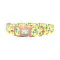Colorful Mushroom Forest Dog Collar - plastic rose gold