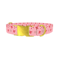 Candy Bow Dog Collar - metal gold
