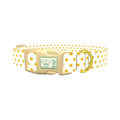 Yellow Polka Dot Dog Collar - plastic gold