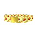 Spicy Pepper Flame Dog Collar - metal gold