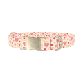 Valentine Hearts Dog Collar - metal silver